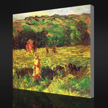 NNO-YXP 059 Claude Monet - The Promenade near Limetz (1887) Impressionist Oil Painting Background Wall Decoration for Bedroom
