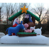 Natal ao ar livre decoração inflável bouncy castle costume