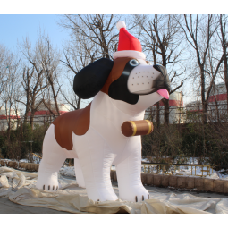 Simpatico cane gonfiabile di Natale modello gonfiabile animale del fumetto