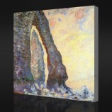 NNO-Yxp 065 claude monet-De stenen naald gezien door de porte d'aval(1885-1886)Impressionistische olieverfschilderij woondecoratie