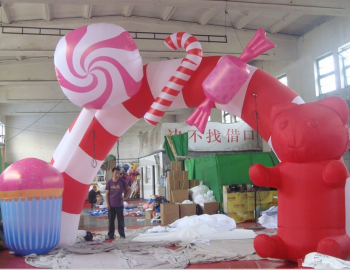 Fábrica design personalizado natal porta do arco inflável