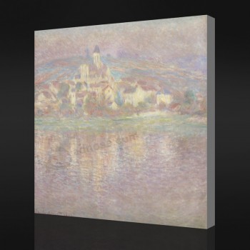NNO-YXP 079 Claude Monet - Vétheuil, at Sunset (1901) Impressionist Oil Painting Art Wall Decor Painting