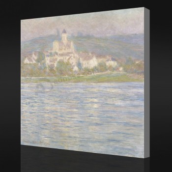 NNO-Yxp 080 claude monet-Vétheuil, grijs effect(1901)Impressionistische olieverf kunst ambachten canvaskunst afdrukken