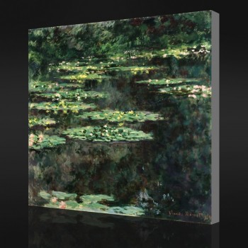 Nno-Yxp 084 claude monet-água-Lírios(1904)Pintura a óleo impressionista trabalho de arte por atacado