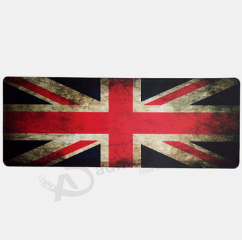 Oem impression drapeau britannique jeu de souris de grande taille