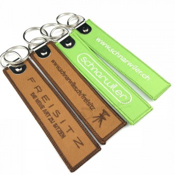 Promotional Embroidery Keychain/felt keyring/ fabric key tag with your logo