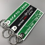 Wholesale cheap customized handmade embroidery felt keychain with your logo