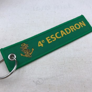 Custom wholesale newest design for your brand/key chains woven keychain with your logo