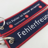 Aangepaste sleutelhanger maakte uw eigen logo vlucht sleutelhangers hoge kwaliteit mooie prijs sleutelhangers