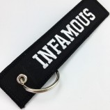 Benutzerdefinierte heiße verkauf großhandel keychain billige stickerei marke designs stickerei keychain