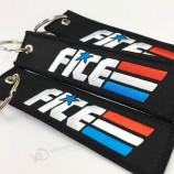 装飾的なクリスマスのキーホルダー/刺繍パッチ刺繍キーチェーン