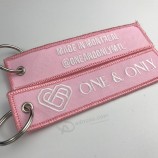 Großhandel billig maßgeschneiderte Stickerei Schlüsselanhänger mit Logo