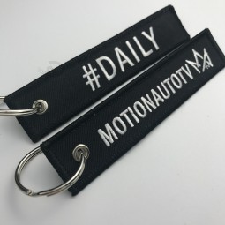 Porte-clés en tissu logo brodé souvenir souvenir de voyage prix usine