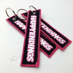 Llaveros de bordado personalizados para el llavero de cordón de viaje, cordón personalizado de llave corta