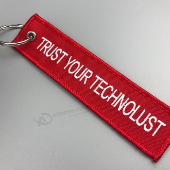 Branded Name Embroidery Promotional Key Chains Fat Shipping key chain fob with your logo