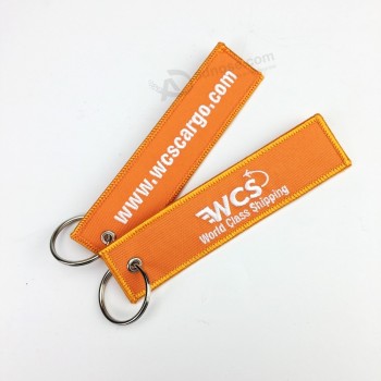 Custom fashion high quality embroidery key chain for youth people with your logo
