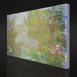 Não-Yxp 087 claude monet-A água-Lagoa de lírios(1917)Pintura impressionista da decoração da parede da pintura a óleo