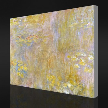 Nein-Yxp 088 Claude Monet-Wasser-Lilien(1916)Impressionistisches Ölgemälde für Heimtextilien
