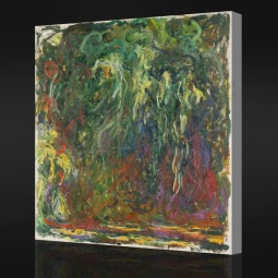 NO-YXP 096 Claude Monet - Weeping Willow (1920-1922) Impressionist Oil Painting for Bedroom Decor