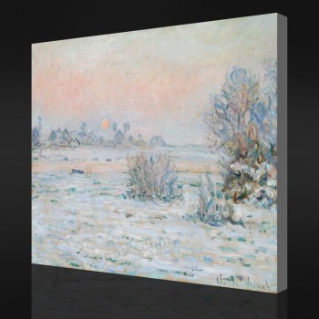 нет-Yxp 100 claude monet-зимнее солнце, лавакур(1879-1880)импрессионистская живопись маслом художественная работа печать декоративная роспись