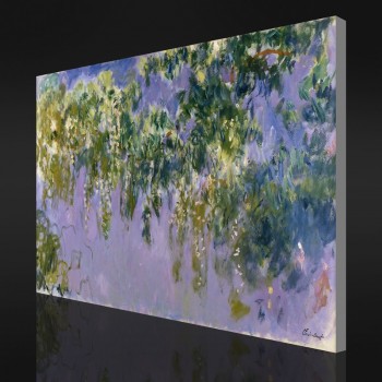 Nein-Yxp 101 Claude Monet-Glyzinie(1917-1920)Impressionistisches Ölgemälde auf Leinwand für Heimtextilien