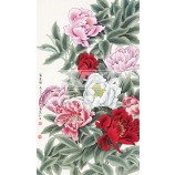 B341牡丹の壁の壁の装飾インクの絵画の壁アートの印刷家のインテリア