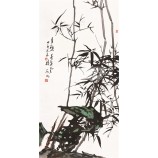 B343 대나무 벽 배경 장식 현관 잉크 그림 홈 장식입니다