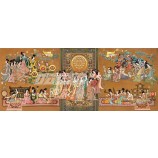 B346宮殿の装飾的な壁画の壁の装飾インクの壁画の印刷