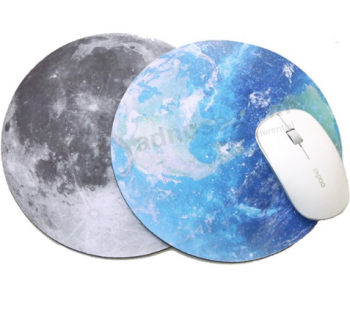 Transfer printing microfiber natural rubber round mouse pad