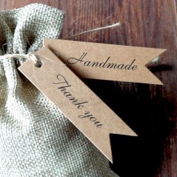 50pcs/lot Kraft paper "hand made""thank you" Hang tag Retro Gift Hang tag DIY decoration tag with high quality and any size