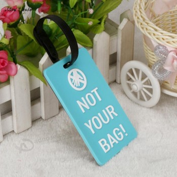 15*6cm New Suitcase Luggage Tags ID Address Holder Silicone Identifier Label Droping Shipping and Wholesale