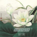 B373 zomer lotus en vogel inkt schilderij achtergrond wanddecoratie voor de woonkamer