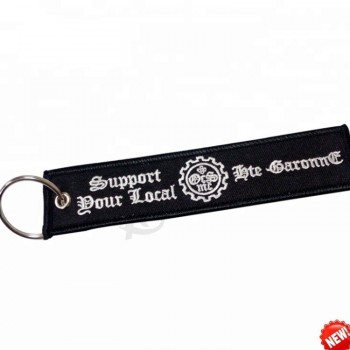 Wholesales Custom Cheap Free Samples Fabric Flight Crew Tag Custom Logo Motorcycle Key Tag with high quality