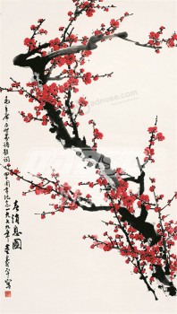 B378 plum blossom tinta pintura fundo parede decoração para casa