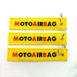 Custom Polyester Fabric Embroidered Key ChainTyle Embroidery Keychain Custom Key Tag with high quality and any size