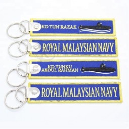 Personalized embroidered keychains, custom embroidered key tags, flight tag keychain with high quality and any size