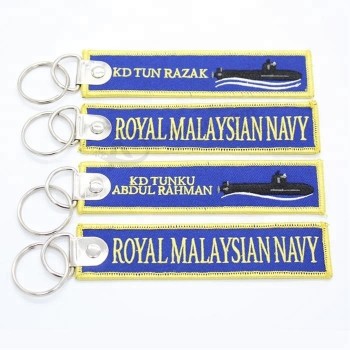 Personalized embroidered keychains, custom embroidered key tags, flight tag keychain with high quality and any size