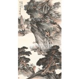 B388 Landschaft dekorative Malerei Wand Hintergrund Dekoration Tinte Malerei zum Verkauf