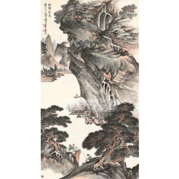 B388 Landschaft dekorative Malerei Wand Hintergrund Dekoration Tinte Malerei zum Verkauf