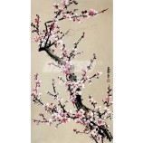 B390 rode pruim decoratief schilderen muur achtergrond decoratie inkt schilderij voor huisdecoratie