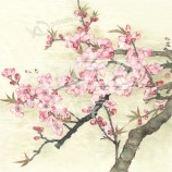 B393梅の花装飾の絵の壁の背景の装飾の墨の壁の芸術