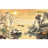 B404 landschap landschap decoratief schilderen muur achtergrond decoratie inkt schilderij afdrukken voor woonkamer