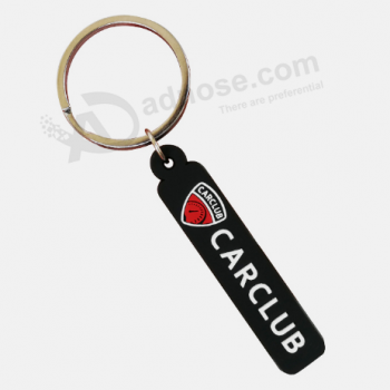 Company logo embossed 3D pvc keychain key holder for promotion