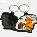 Silicone logo keychain top quality custom rubber key ring