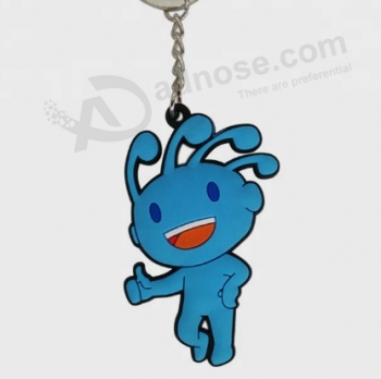 Cartoon zachte pvc sleutelhanger 3d rubberen sleutelhanger 2d sleutelhanger