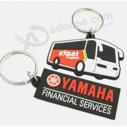 Weiches Gummipvc-keychain förderndes kundenspezifisches Auto formte Schlüsselmarke