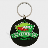 Wholesale plastic religious keychain custom soft rubber 2D soft pvc key ring