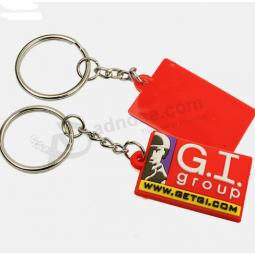 Fabricante personalizado da etiqueta do keychain do pvc da borracha macia