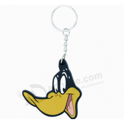 Custom 2D resin key ring Silicon Rubber Emoji Keychain