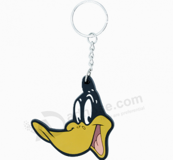 Porte-clés personnalisé résine 2d emoji porte-clés en caoutchouc de silicium